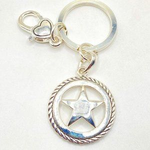 Silver Star Key Ring